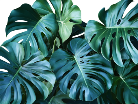 monstera plant in pot isolated on transparent or white background png.