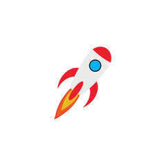 Rocket launch icon vector 