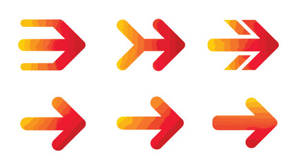 Colorful gradient arrows design