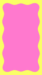 16:9 レトロポップなカラフルウェーブフレーム⭐︎