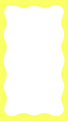 Obraz premium 16:9 レトロポップなカラフルウェーブフレーム⭐︎png