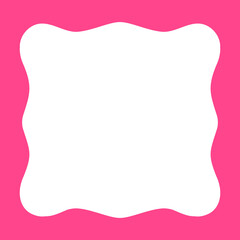 レトロポップなカラフルウェーブスクエアフレーム⭐︎png