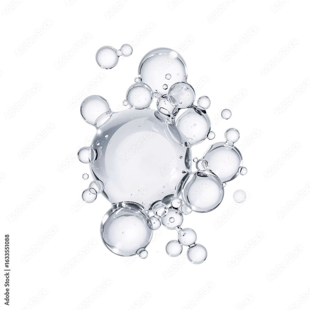 Poster luminous spheres on transparent background a mesmerizing dance of light and form