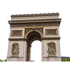 Obraz premium Arc de Triomphe png sticker, Paris famous landmark image on transparent background 