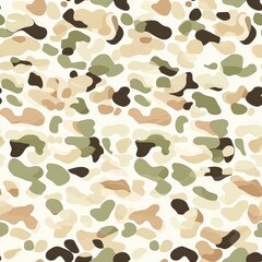 Camouflage Pattern Abstract: A modern digital seamless pattern design composed of soft shapes and textures in earth tones.