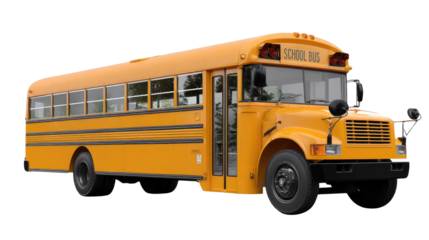 Yellow School Bus: An iconic yellow school bus stands in the image, symbolizing education and safe transportation for students. the vibrant color stands out. 