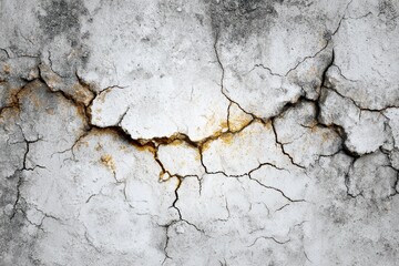 Fototapeta premium Abstract grunge texture of a cracked concrete wall revealing detailed patterns of wear and deterioration in a worn urban environment