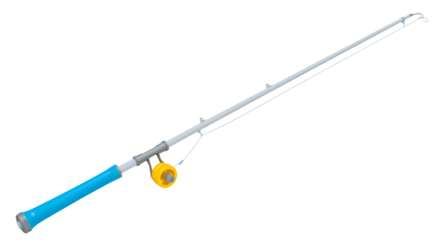 Get ready for adventure with this vivid fishing rod perfect for sports, recreation and outdoor lifestyle visuals inspiring fun and relaxation