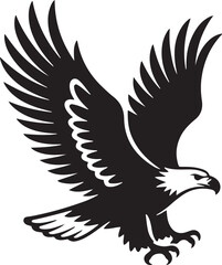 Bald Eagle Silhouette Vector Icon