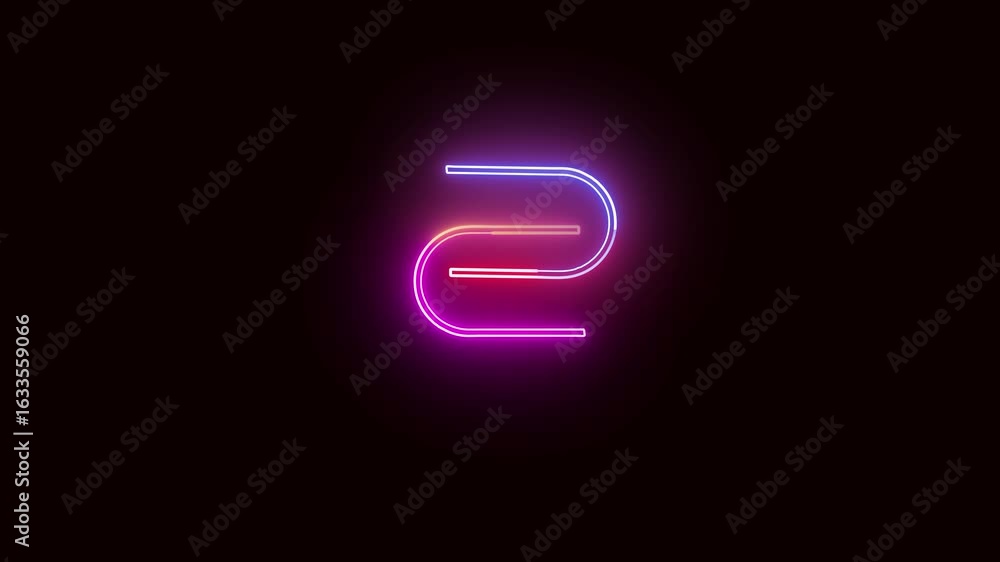 Poster digital art motion graphics. neon glowing curves in vibrant colors for technology visuals. modern de