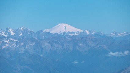 climbing mount kazbeg in georgia in summer