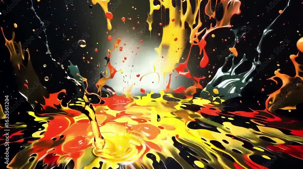 Leinwandbilder abstract explosion of colors with dynamic splashes and fluid patterns captured in motion for artisti