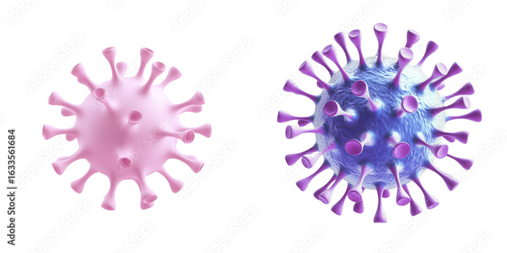 Aufkleber virus illustration with distinct colors and structures. isolate on transparent background