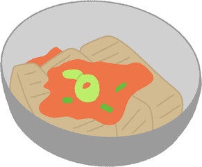 반찬으로 먹는 한국 음식 메밀묵 