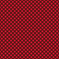 Red polka dots on a black background 