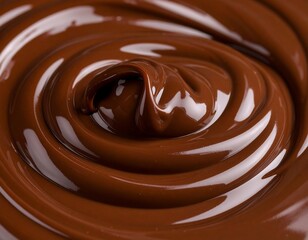 Swirling, Delicious, Melted Chocolate Texture