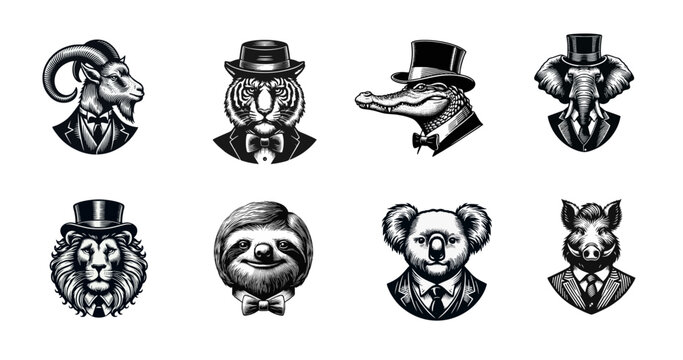 Animals in Suits: A Collection of Stylish Animal Portraits