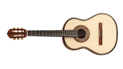 Acoustic guitar front viewTransparent background, PNG file