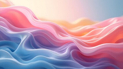 Fototapeta premium Colorful fluid abstract background in soft pastel colors of blue, pink, and orange