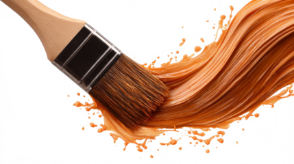 Paint spatter around brush is minimal on white