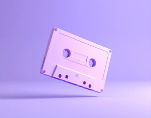 Obraz premium Lavender cassette tape retro music aesthetic