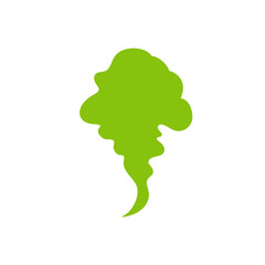 Green stinky smell cloud. Bad aroma vector elements 