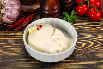 Italian soft young cheese burrata