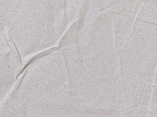 Crumpled white recycled craft paper texture with detailed surface. Cream paper. Crumpled white...