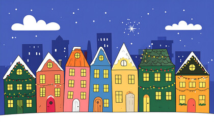 christmas night city