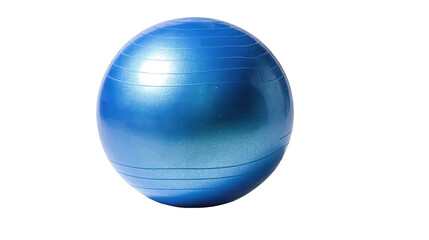 Blue Pilates ball with shadow Transparent background, PNG file
