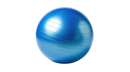 Blue stability ball with shadow Transparent background, PNG file