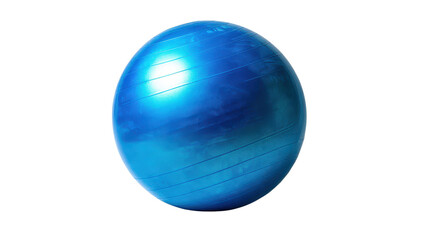 Blue stability ball with shadow Transparent background, PNG file