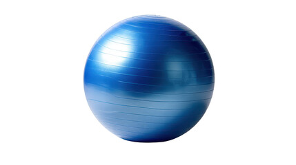Blue stability ball with shadow Transparent background, PNG file