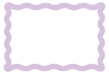 シンプルでかわいい波線のフレーム