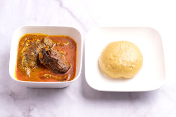 Sauce graine Foutou plat africain