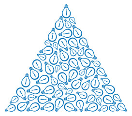 Bulbs Blue Triangle Filled Element