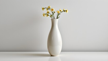 Elegant Matte Ceramic Vase Against Neutral