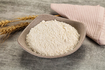 Wheat flour for cooking in the bowl