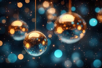 Decorative orbs with warm and cool tones.