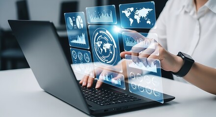 Futuristic data analysis on a holographic interface