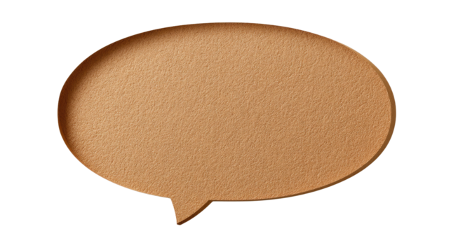 Speech Bubble Silhouette: A simple silhouette of a speech bubble, offering a clean visual representation of conversation, thought, or communication.