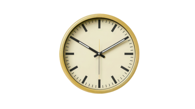 Clock icon with detailed face Transparent background, PNG file