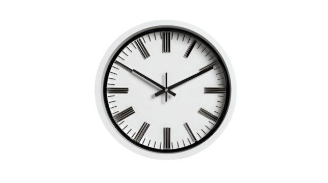 Clock icon with modern design Transparent background, PNG file