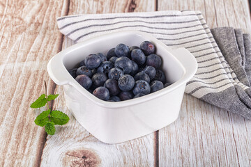 Raw ripe sweet and juicy blueberry