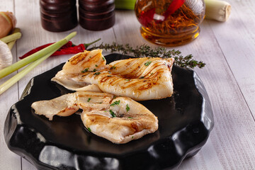 Fresh grilled calamari with herbs