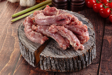 Raw chicken neck for cooking