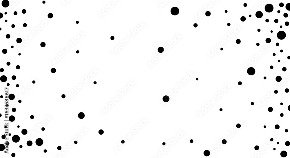 Poster dot pattern on a canvas: a minimalist visual display of a dot pattern, featuring small, black circle