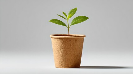 Obraz premium Growing Plant in Pot for Sustainable Living