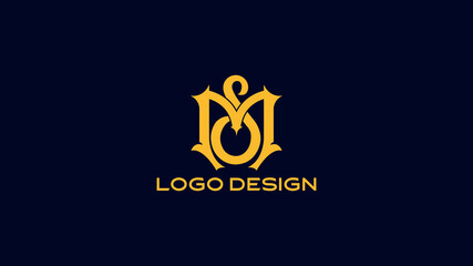MS Monogram Logo Design in Gold – Elegant Letter-Based Logo for Modern Branding and Identity

