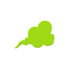 Bad smelling green smoke cloud vector illustration 